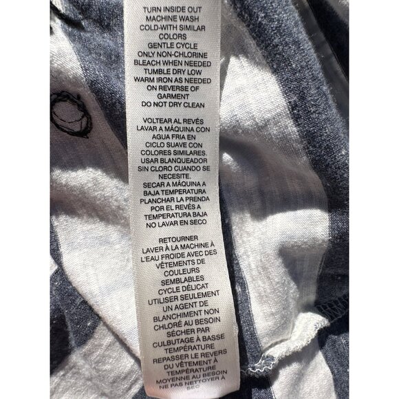 Chicos Zenergy Striped Floral Embroidered Long Sleeve Tunic Top Boho Chic Blouse - Picture 9 of 13